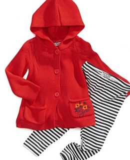 GUESS Baby Set, Baby Girls Hooded Sweater and Leggings Set