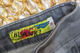Blank NYC Womens Gray Wash Skinny Leg Distressed Stretch Jeans Sz 25