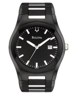 Bulova Watch, Mens Ion Plated Stainless Steel Bracelet 98B126