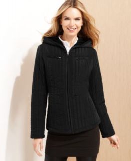 Nautica Petite Jacket, Hooded Soft Shell Anorak   Womens Petite Coats