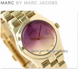 AUTHENTIC NEW Marc Jacobs Henry Color Gold Crystal Mini Ladies Watch