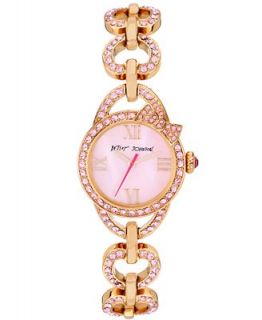 Betsey Johnson Watch, Womens Rose Gold tone Stainless Steel and