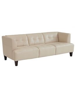 Alessia Leather Sofa, 83W x 37D x 28H