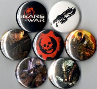 Gears of War 7 Pins Buttons Badges Marcus Fenix Horde