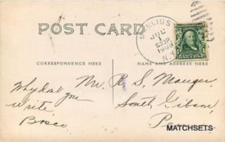 1909 RPPC Manilus New York Military Soldiers Drilling Postcard