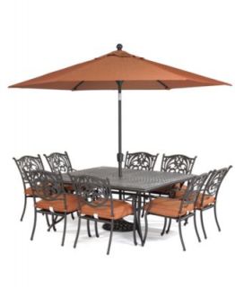 Belmont Outdoor Patio Furniture, 9 Piece Set (64 Square Dining Table