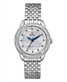 Bulova Watch, Womens Diamond (1/5 ct. t.w.) Stainless Steel Bracelet