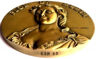 King John V Lover Flor Da Murta Large Bronze Medal 80mm 3 1 215g