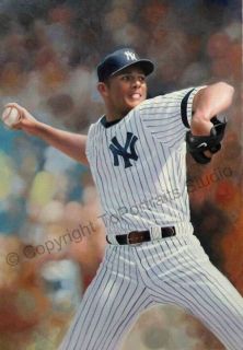 Mariano Rivera New York Yankees MLB Canvas Oil Painting