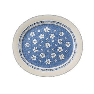 Villeroy & Boch Dinnerware, Farmhouse Touch Blueflowers Oval Platter