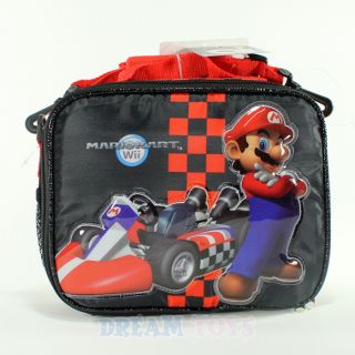 Super Mario Brothers Mario Kart Red Checkered Lunch Bag Box Case Bros