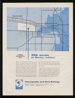 1959 Chesapeake Ohio Railway Marion in Industrial Site Ad