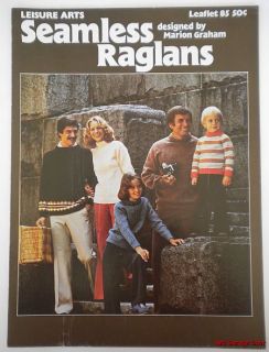Seamless Raglans Marion Graham Leisure Arts 85 Needle Arts 1976