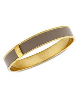 Vince Camuto Bracelet, Gold tone Blush Patent Leather Skinny Bangle