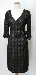 Classic Marc Jacobs Black Vintage Inspired 3 4 Sleeve Illusion Dress