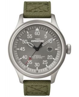 Timex Watch, Mens Expedition Military Green Nylon Strap 42mm T49875UM