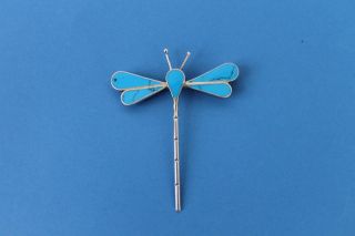 11 5 grams Mexico Silver Dragonfly Pin Jewelry S23