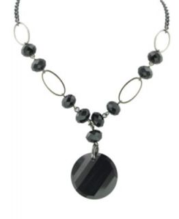 Kenneth Cole New York Necklace, Silver Tone Hematite Cherry Bead