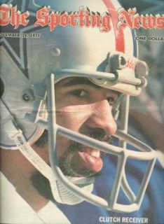 1977 Sporting News Dallas Cowboys Drew Pearson No Label