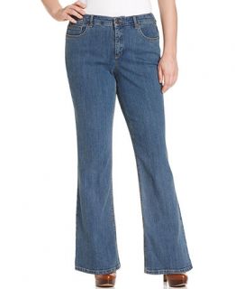 Jones New York Signature Plus Size Jeans, Mercer Bootcut, Tropical