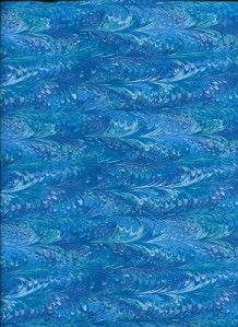 Flower Mart BL Grn Teal Abstract Cotton Quilt Fabric