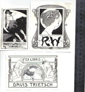 EX libris 10 Bookplate Buber Jewish Art Nouveau Zweig Nuveau