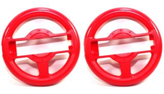 New 2X Wii Wheel for Mario Kart Red