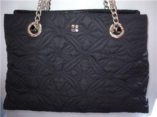 Kate Spade Black Quilted Elena Marivaux Noel Chain Tote Bag Purse $345