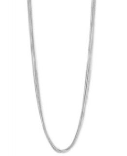 Kenneth Cole New York Necklace, Silver Tone Green Wrapped Multi Chain