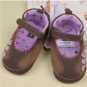 Cute Brown Mary Jane Toddler Baby Girl Infant Shoes