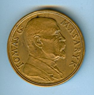 50mm medal from Czechoslovakia with President Masaryk on it from 1935