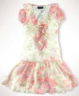 , Girls Ruffle Front Floral Chiffon Dress   Kids Girls 7 16