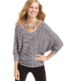 Jessica Simpson Juniors Sweater, Three Quarter Dolman Sleeve Marled