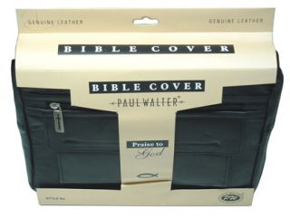 Black Large Beautiful Leather Bible Case