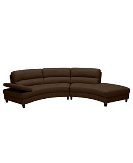 Franchesca Leather Sectional Sofa, 2 Piece (Loveseat and Chaise) 144W