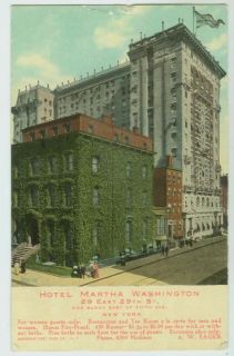 102309 Hotel Martha Washington E 29th St New York City NY 1911