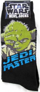 Star Wars Yoda Jedi Master Mens Crew Socks Size 10 13