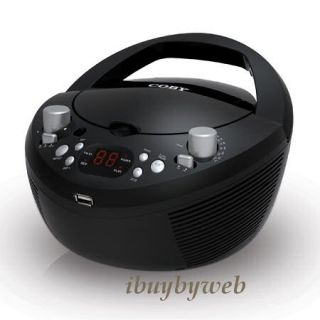 Coby MPCD291 Portable  CD Stereo Am FM Radio w USB Port Boombox New