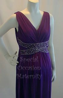 New Purple Beads Empire Bolero Maternity Dress Cocktail Medium Formal