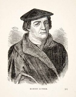 1903 Print Martin Luther Protestant Reformation Portrait Costume