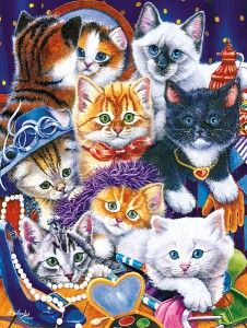 Masterpieces Dress Up Kittens Jigsaw Puzzle 300 Big Pieces Easy Grip