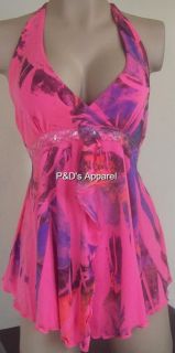 New Womens Maternity Clothes Pink Halter Top Shirt Blouse s M L XL