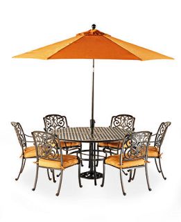 Montclair Outdoor Patio Furniture, 7 Piece Dining Set (60 Round
