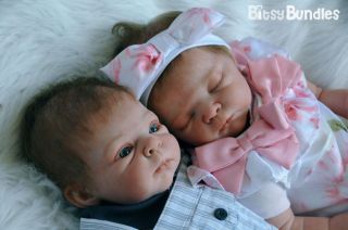 Bitsy Bundles Reborn Real Baby Boy Twin Sammie by Adrie Stoete