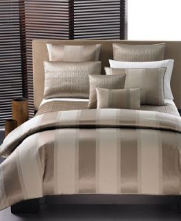 CLOSEOUT Hotel Collection Wide Stripe Bronze Quilted Coverlet