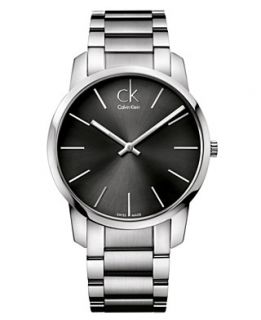 ck Calvin Klein Watch, Mens Swiss City Stainless Steel Bracelet 43mm