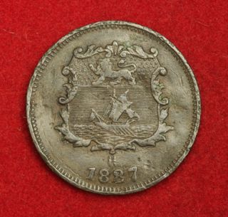 1887 British North Borneo Beautiful Copper ½ Cent Coin VF