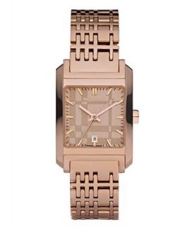 Burberry Watch, Womens Rose Gold Plated Stainless Steel Bracelet
