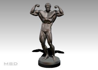 Arnold Schwarzenegger Bodybuilding Statue Faux Bronze Pumping Iron not
