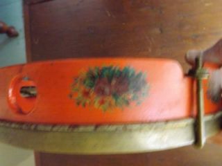 Antique Tambourine Brass Banjo Hardware All Original Minstrel Era